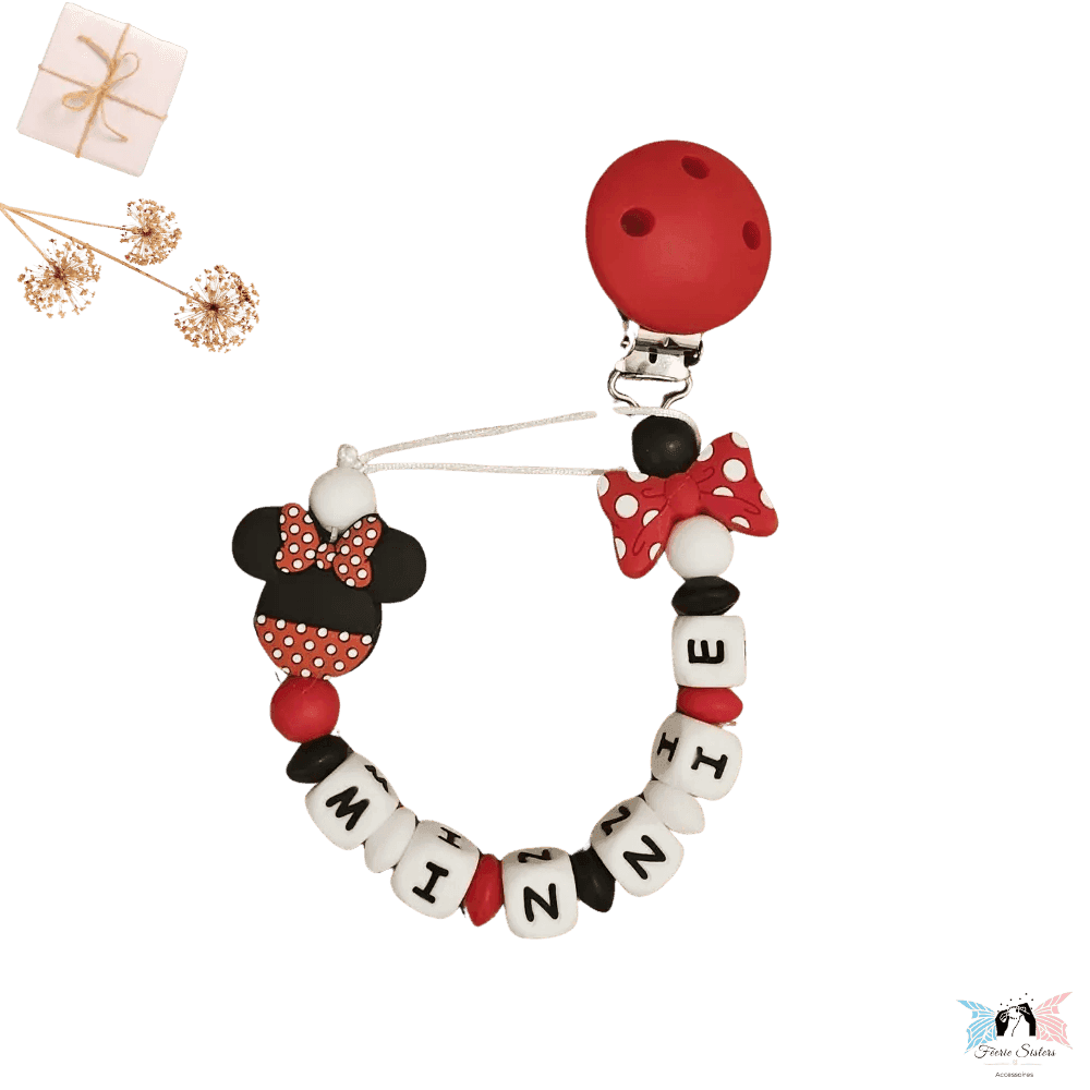 Attache tétine Disney personnalisée – Modèle Mickey & Minnie - Féerie Sisters