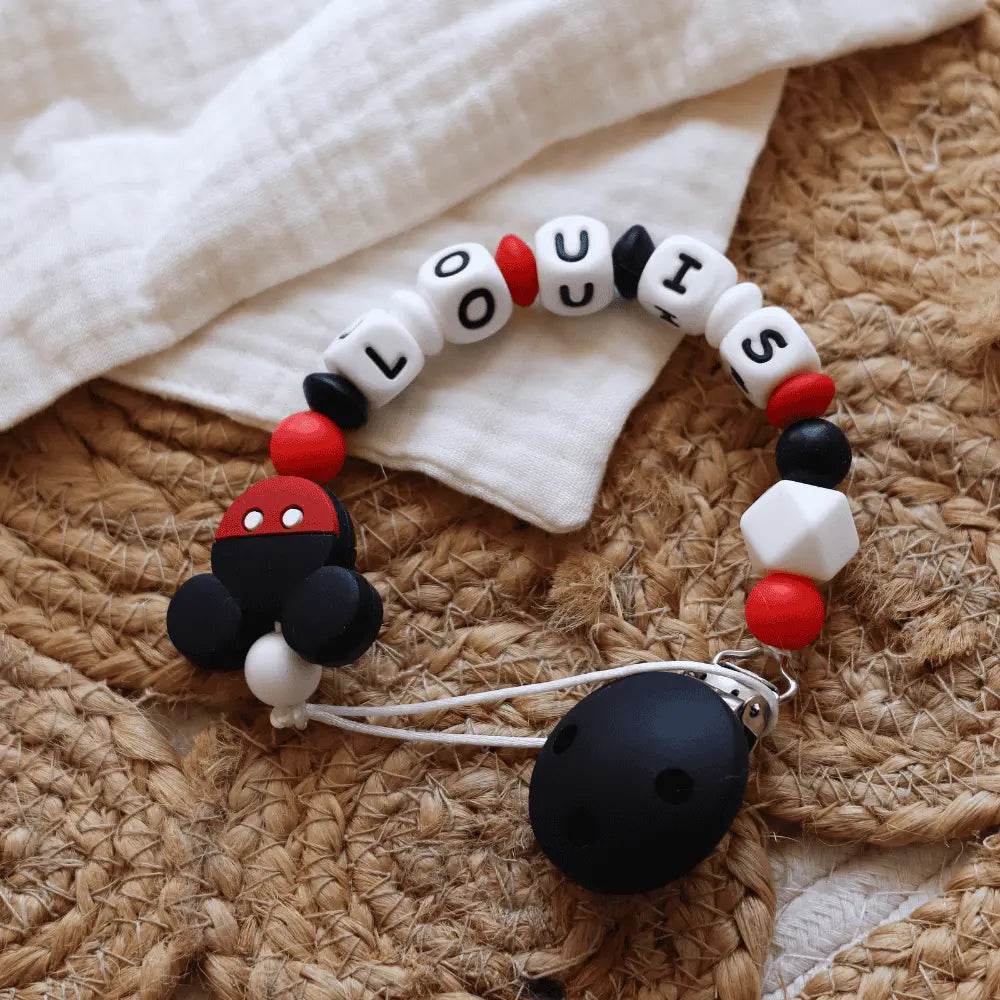 Attache tétine Disney personnalisée – Modèle Mickey & Minnie - Féerie Sisters