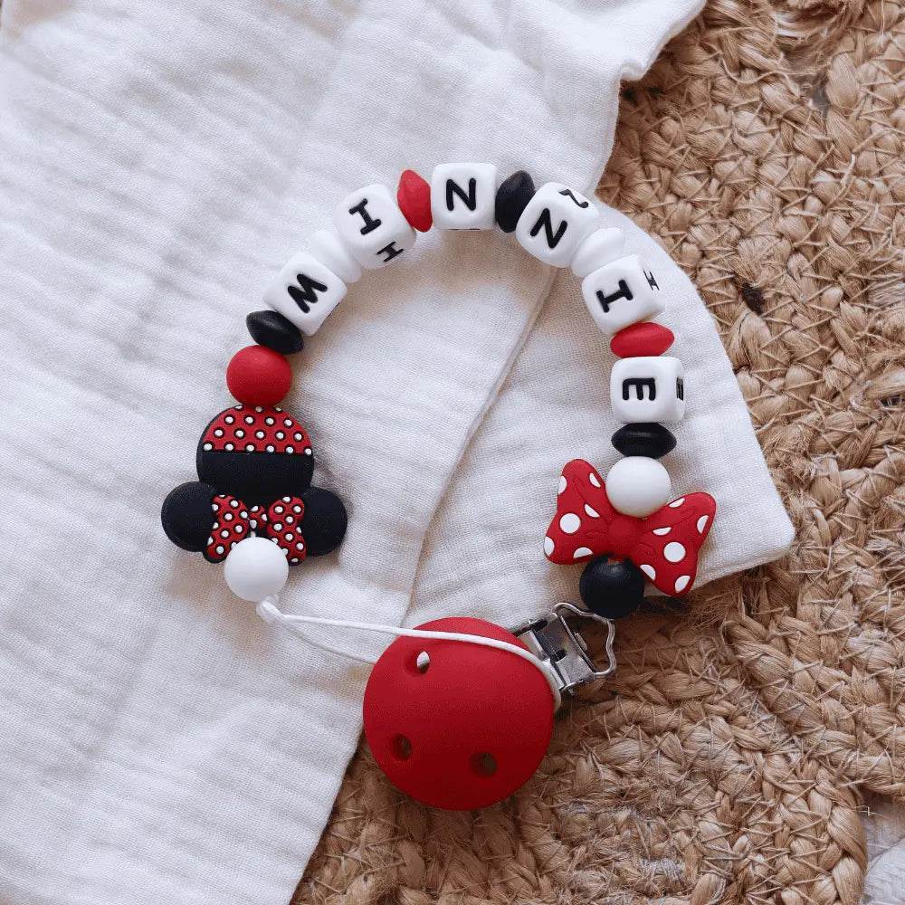 Attache tétine Disney personnalisée – Modèle Mickey & Minnie - Féerie Sisters