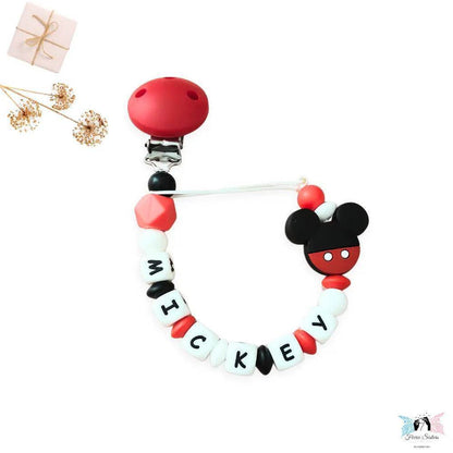 Attache tétine Disney personnalisée – Modèle Mickey & Minnie - Féerie Sisters