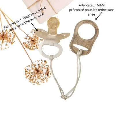 Attache tétine ourson Personnalisée Féerie Sisters
